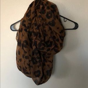 Black & Brown cheetah print wrap scarf